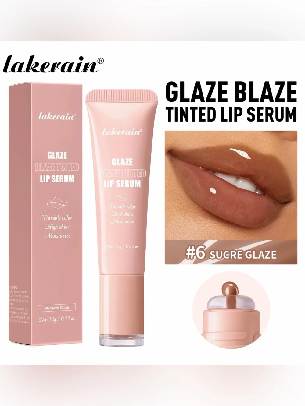 tinted lip serum set of 2 (sucre glaze #6 & rasp jam #4) - glaze blaze!